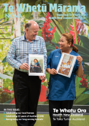 Two people holding old photos